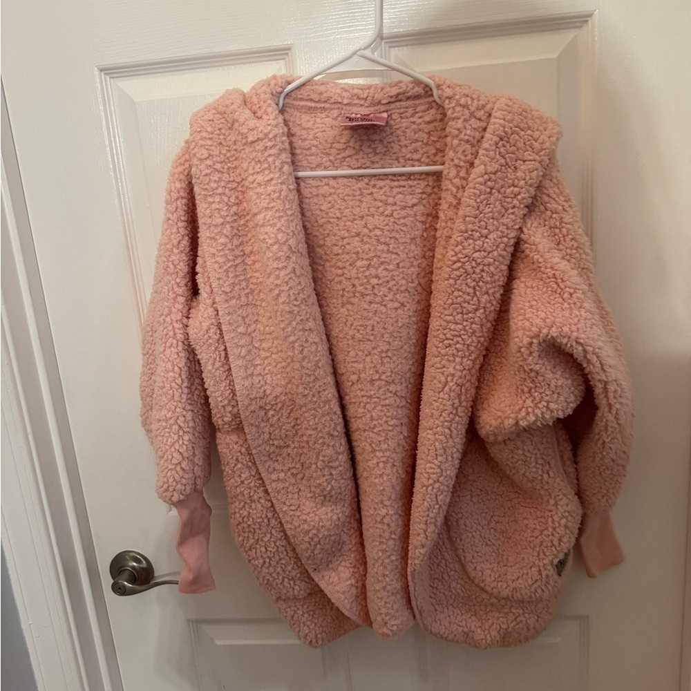 Nordic Beach Pink Sherpa Cardigan